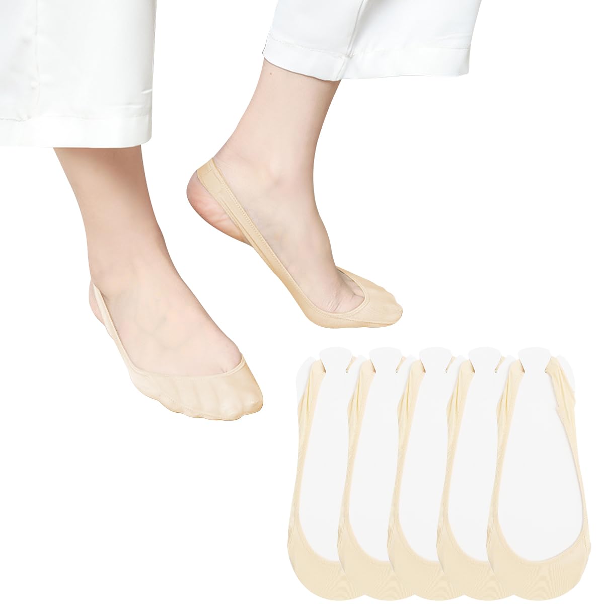 MAYCREATE 5 Pairs No Show Socks for Women, Non Slip Invisible Socks Women, Ultra Low Cut Liner Boat Socks for Boat Shoes, Sneakers, Loafers, High-heel Shoe MAYCREATE 5 Pairs No Show Socks for Women, Non Slip Invisible Socks Women, Ultra Low Cut Liner Boat Socks for Boat Shoes, Sneakers, Loafers, High-heel Shoe
